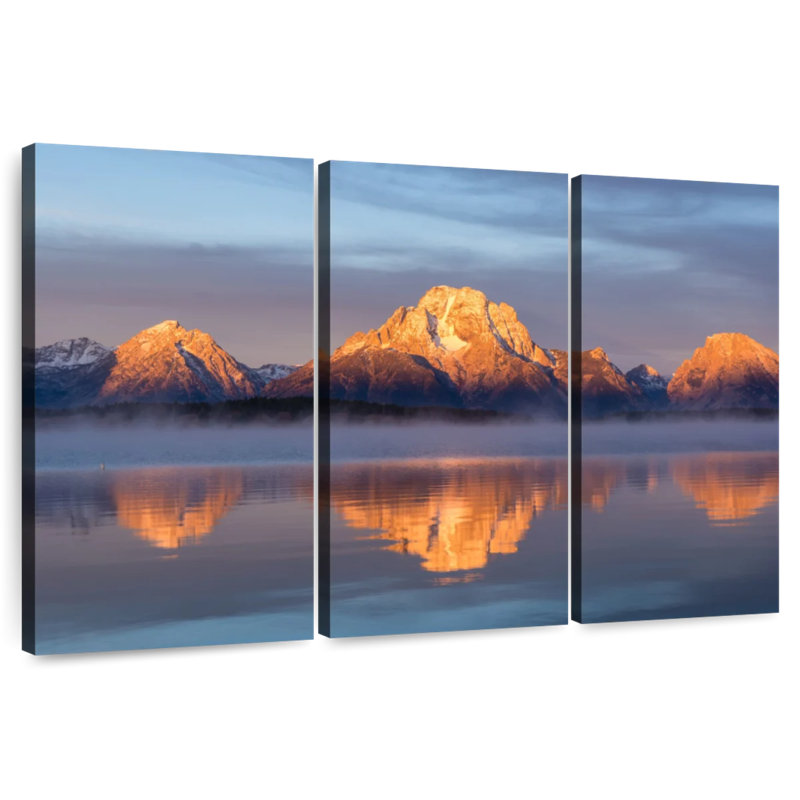 Alpenglow, chaîne de montagnes Alvord Tetons, H 32 po x l 50 po