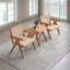 Table d'appoint carrée Velentina, finition naturelle