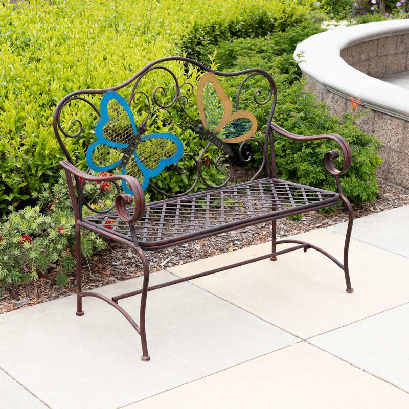 Caryn Iron Outdoor Bench