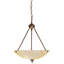 Luminaire bol suspendu unique à 2 lumières-16183497