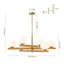 6-Light Glass Globe Wood Accents Modern Tiered Chandelier