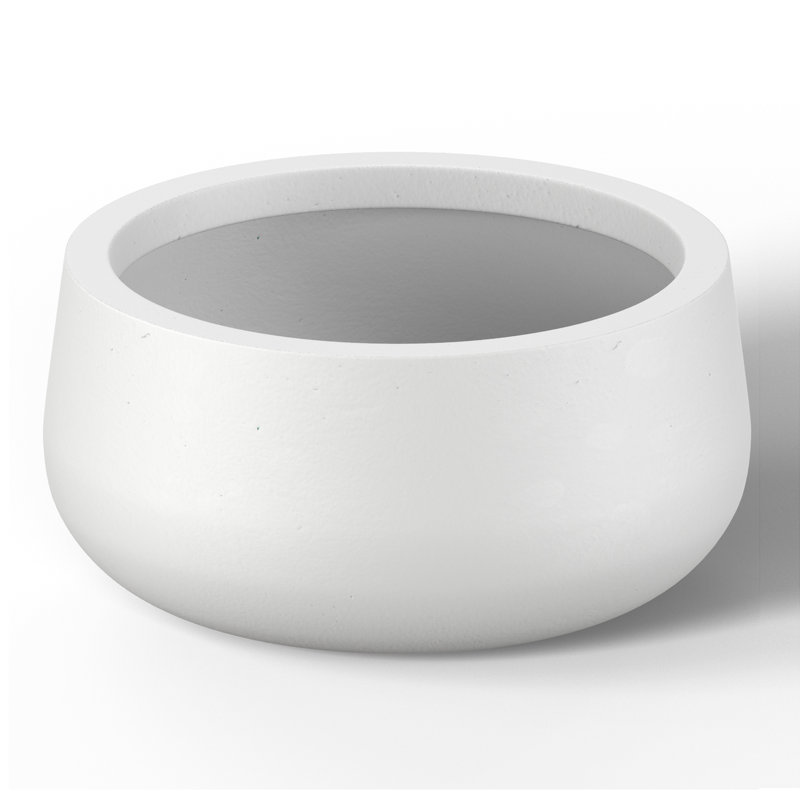 Renfrew Handmade Pot Planter, 8" H x 15" W x 15" D, Crisp White