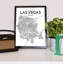 « las vegas city map », reproduction d’impression sur affiche en tons-31735220