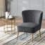 Chaise d'appoint en velours Tru-1276429201