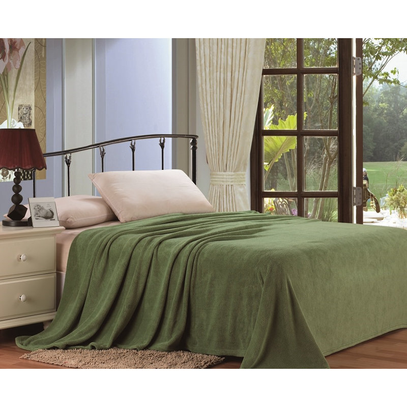  Couverture unie Simply Lush, Double, Sauge