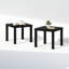 Table basse carrée simple Ebern Designs, ensemble de 2, noir-2003352587