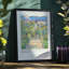 «The Artist's Garden» par Monet, impression v3 dans un cadre doré brossé, 14 po x 11 po-461634416-461634425