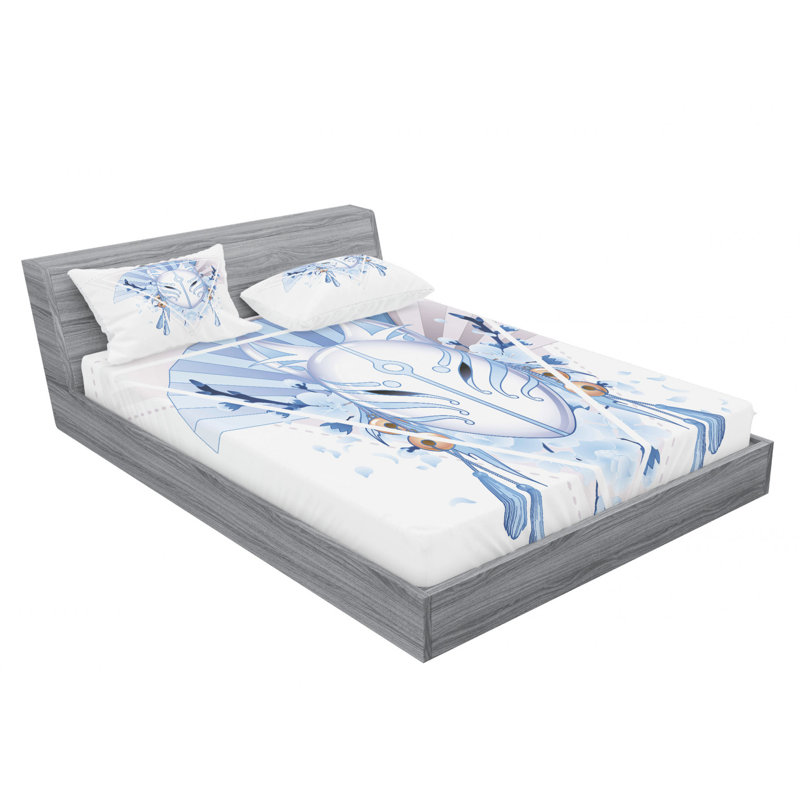 Microfiber Sheet Set, Queen Sheet Set with Fitted Sheet