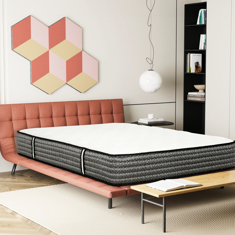 Très grand matelas de 12 pouces avec mousse viscoélastique imprégnée de gel, système de ressorts ensachés, dissipateur de chaleur, soulagement des points, livraison pratique dans un matelas en boîte compressée de 12 po, mousse et ressorts, fonction de refroidissement optimale