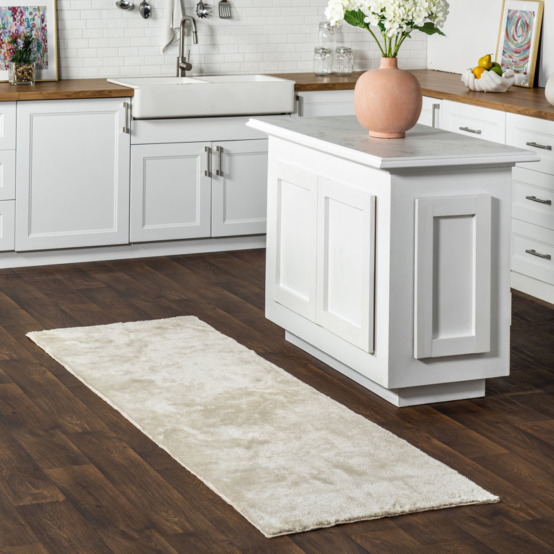 Solid Colour Shag Area Rug, Runner 76 x 305cm