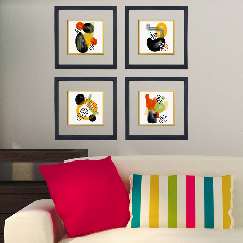 Anonymous - 4 Piece Single Picture Frame Painting on Glass