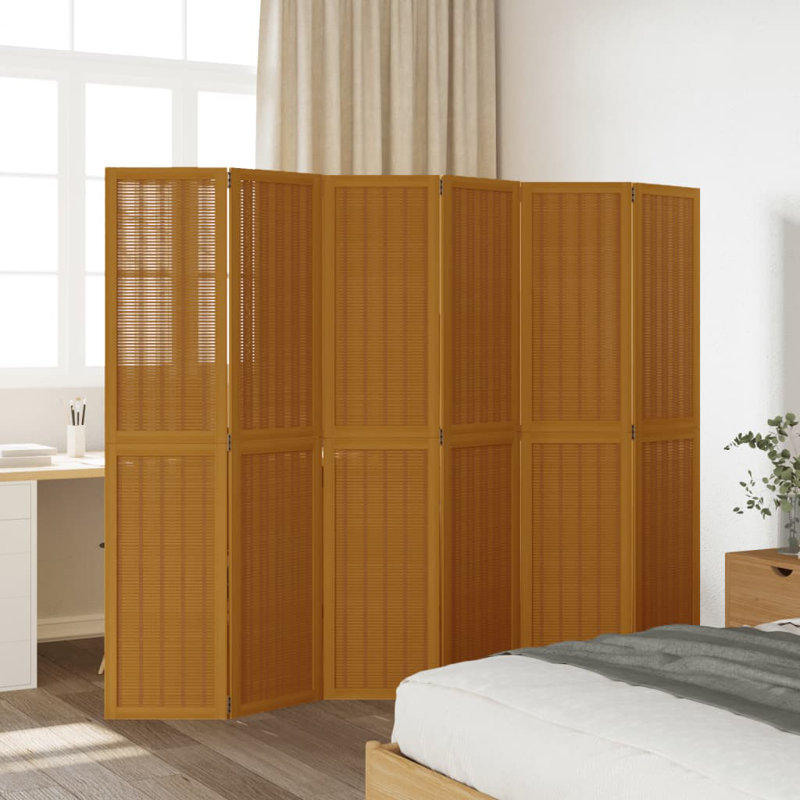 Onah Solid Wood Accent Room Divider, 180cm H x 215cm W