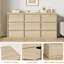 Commode moderne 58 po avec 5 tiroirs, armoire de rangement en bois pour chambre à coucher, salon, entrée, anti-basculement, bois