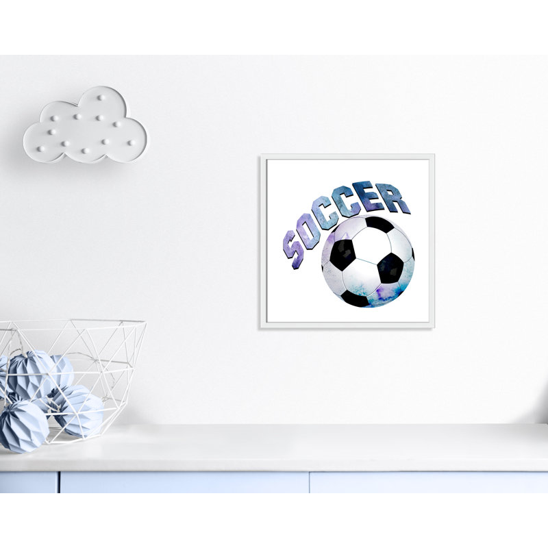 Fille de football 1, H 23,5 po x l 23,5 po x P 1,19 po, Encadré de boîte blanc