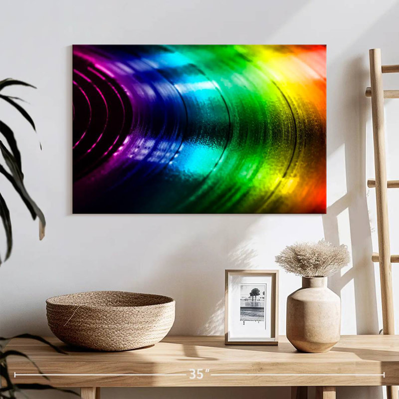 Abarca Vinyl Record Rainbow, 16" H x 24" W