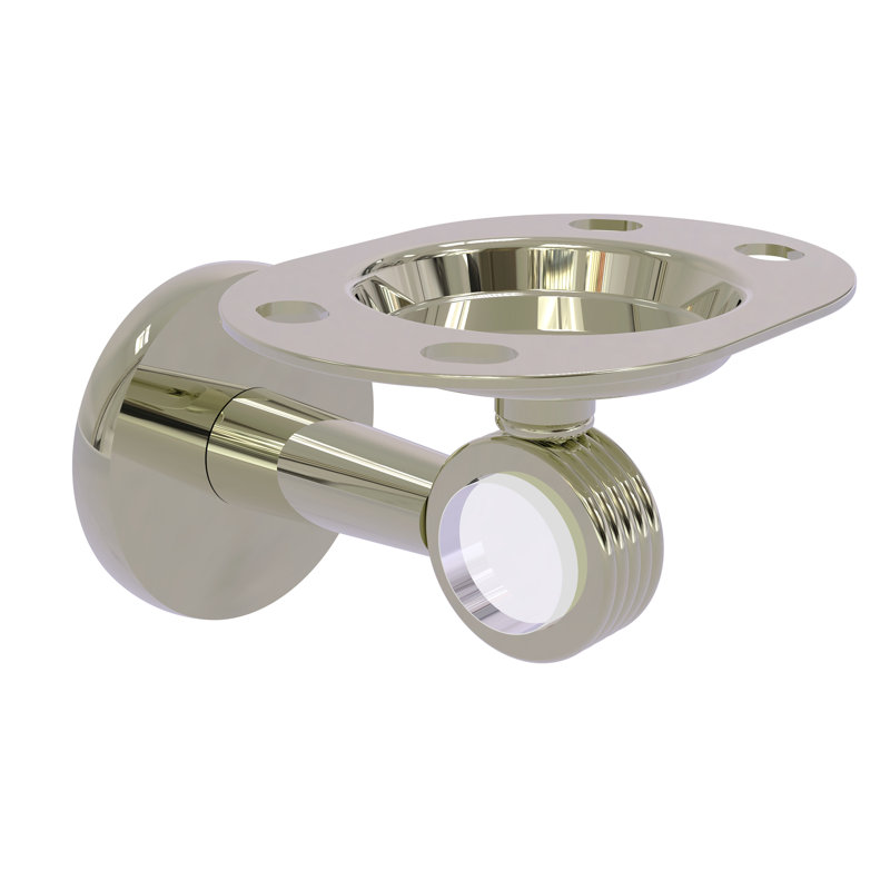 Porte-brosse à dents et porte-gobelet Clearview, Nickel poli