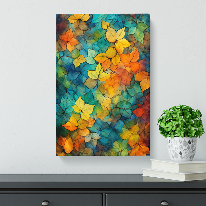 Ivy Leaf Abstract - Wrapped Canvas, 50cm H x 35cm W x 3cm D