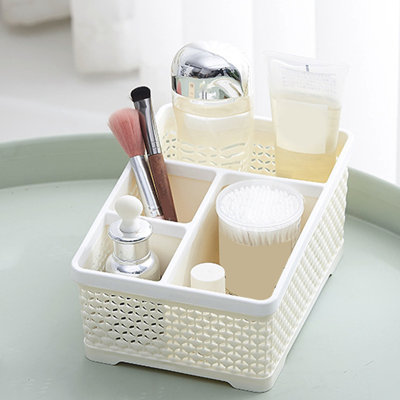 Bathroom Caddy Organizer Cleaning Basket Basket Storage  Organizer For Cottons Swabs Pads Floss Cosmetic Makeup Brushes Pen