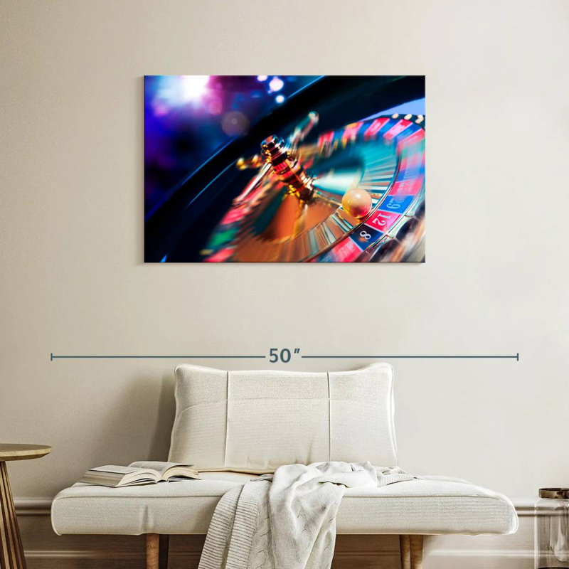 Senne Spinning Neon Roulette, 24" H x 36" W
