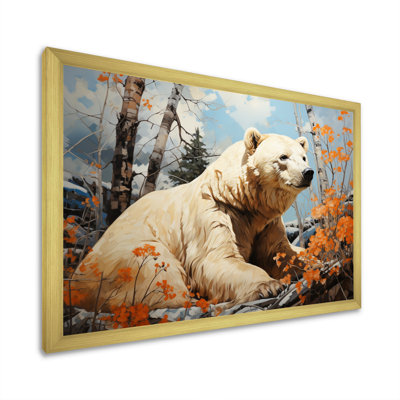 " Barrucco Bear Majestic Bear Pastoral I " Mixed Media Print