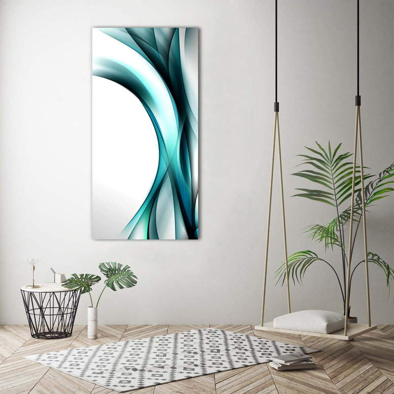 Waves Abstraction - Wrapped Canvas Print, 140cm H x 70cm W