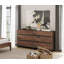 Ensemble de commode et table de chevet 3 pièces Nellie, commode 63 po à 6 tiroirs, table de chevet 2 tiroirs et armoire pour chambre à coucher-572250662