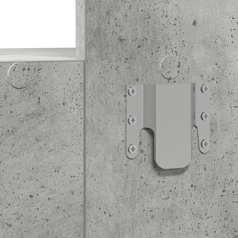 Coiffeuse murale 32,7 po x 15,7 po x 27,6 po, Gris béton