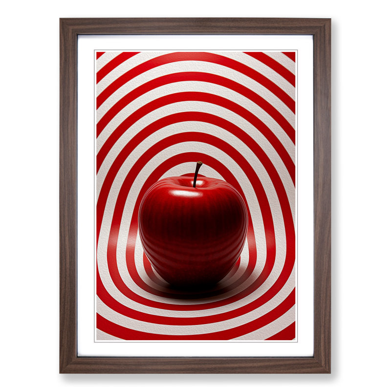 Single Picture Frame Print on Wood, 46cm H x 34cm W, Walnut Framed