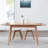 Janeidy Extendable Oak Rectangular Solid Wood Top with Solid Wood Base Dining Table