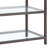 Nickel 2-Shelf Glass Top Entryway Console Table