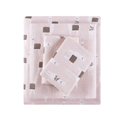 Cozy Soft Cotton Flannel Printed Sheet Set