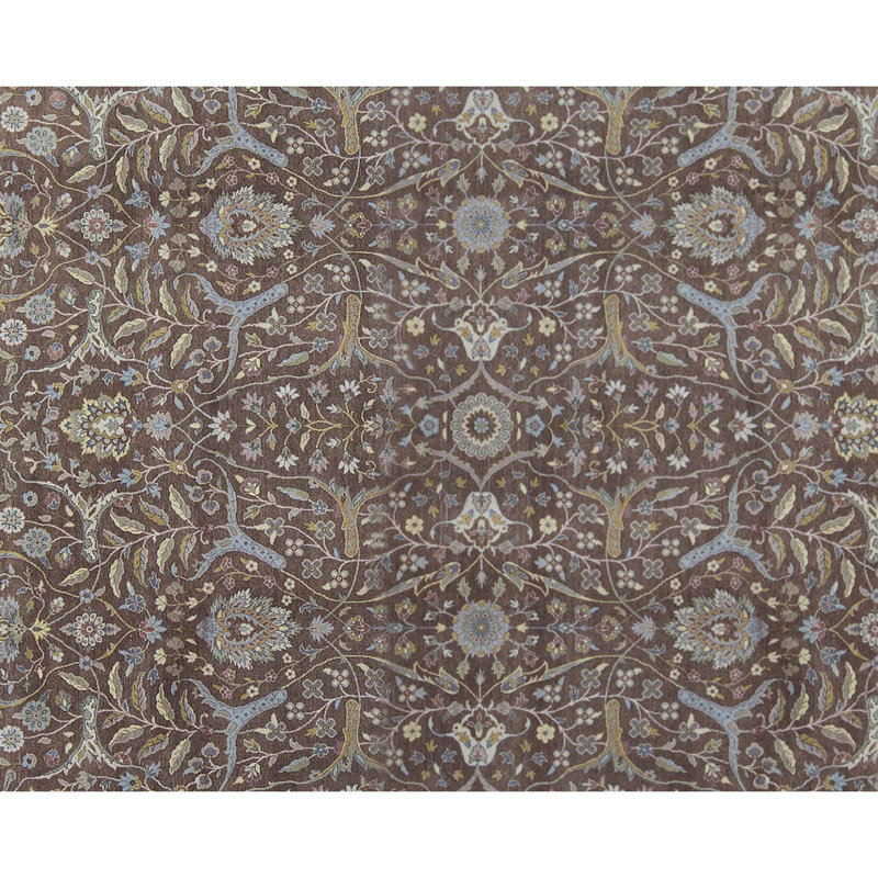 Tapis brun de haute qualité noué à la main