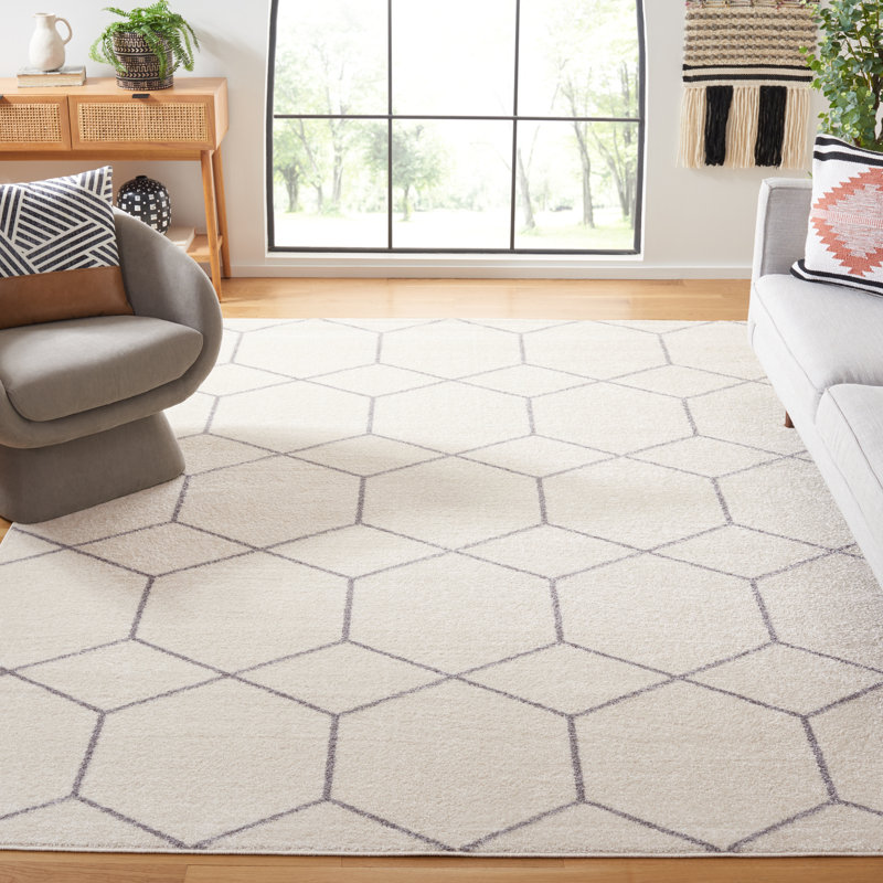 Kasturi 608 Area Rug in Ivory / Gray, Rectangle 8' x 10'