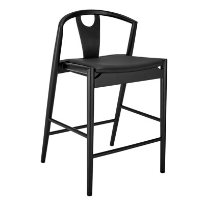 Tabouret de comptoir en cuir Ambra