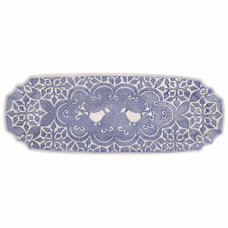 Uccello Blu Stoneware Platter