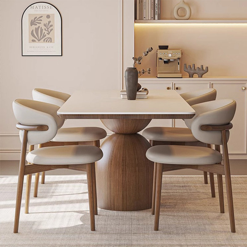 Obrey American style sintered stone dining table, 29.50''H x 70.80''L x 35.40''W