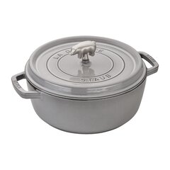Bayou Classic 6-qt Pre-Seasoned Cast Iron Covered Soup Pot w/Domed  Self-Basting Lid Features Rounded Interior Flat Bottom Exterior Perfect For  Slow