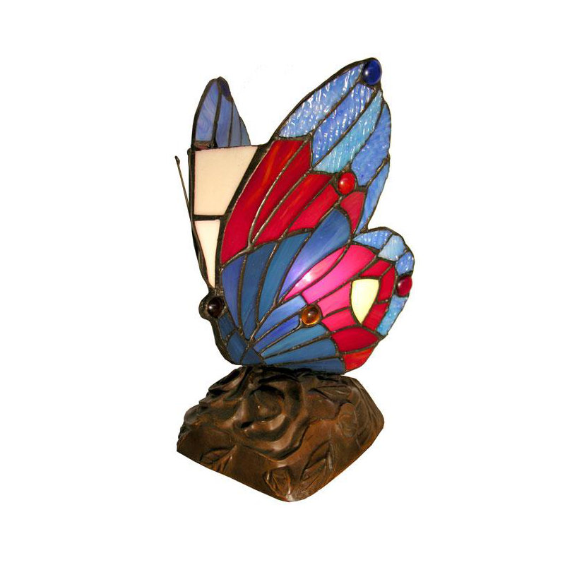 Éclairage de fantaisie en verre d’art éclairé 9,5" papillon Prunty