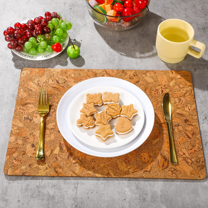 Manufactured Wood Solid Colour Rectangle Placemat