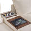 Canapé modulaire de 131 po avec repose-pieds mobile et console, porte-gobelet, siège large, canapé en U de 6 places, canapé en chenille surdimensionné avec chargeur USB pour le salon, appartement, 2 couleurs-894902069