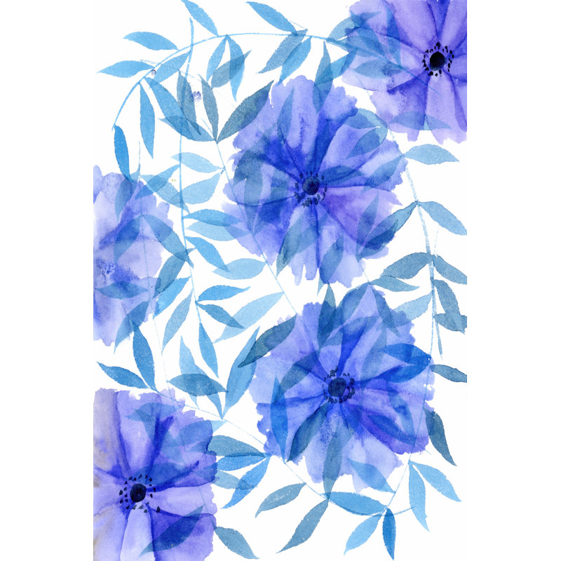 Midnight Flowers I - Wrapped Canvas Print, 46cm H x 30cm W x 3.8cm D