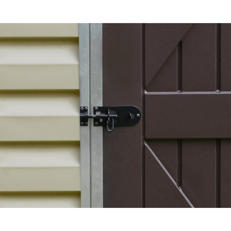 Tan Polycarbonate and Aluminum Outdoor Storage Shed