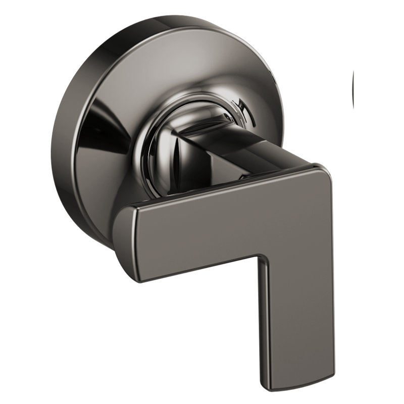 Kintsu® Two Handle Wall Mount Tub Filler, Brilliance Black Onyx, Cross