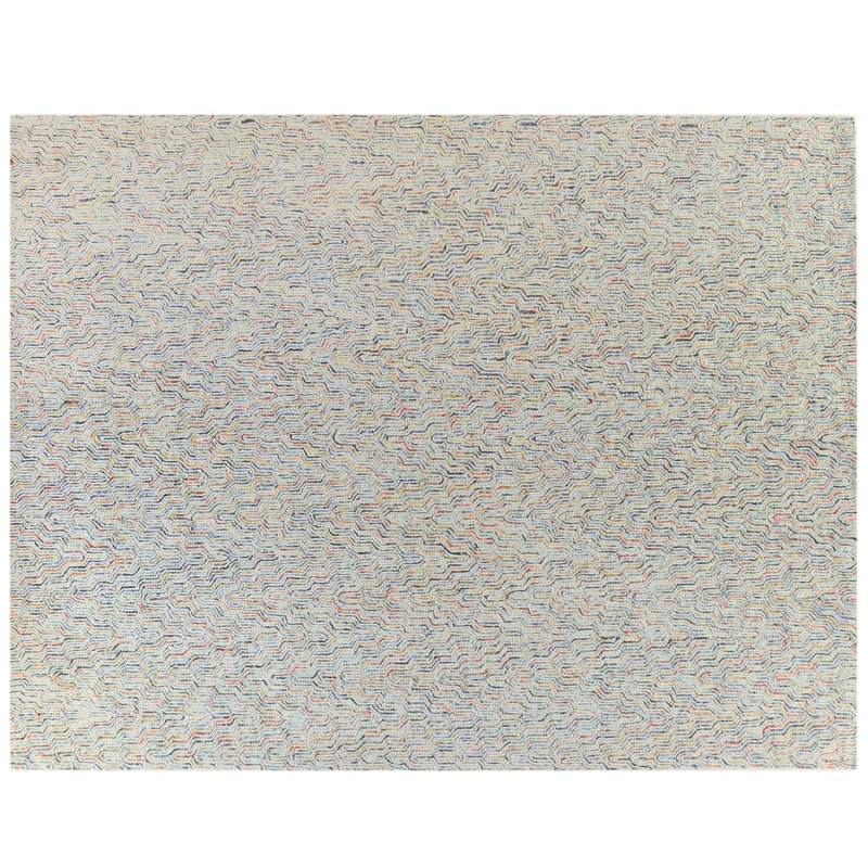 Wool Area Rug in Light Gray