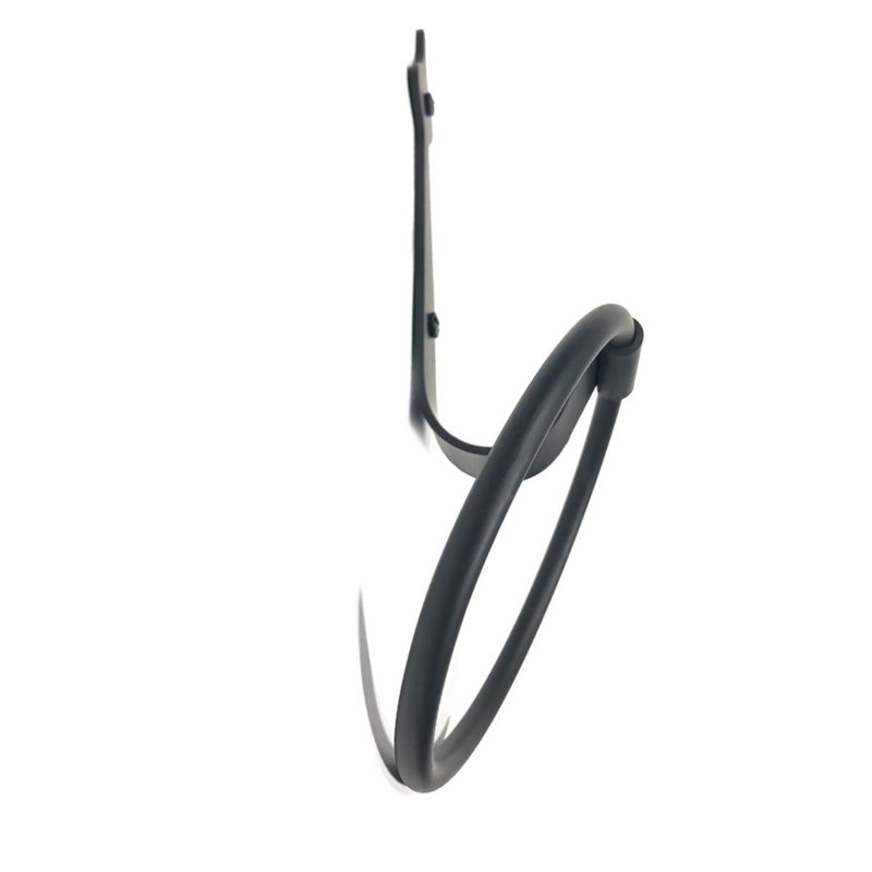 Black Iron 6'' Traditional Spear Design Towel Ring