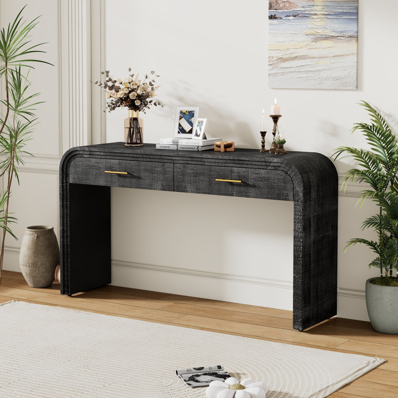 Console 59,03 po, Noir antique