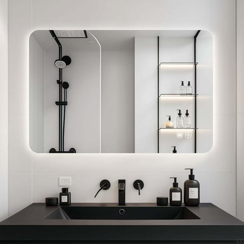 Miroir rectangulaire rétroéclairé, H 1,1 po x l 36 po