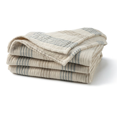Couverture à rayures bleues Breeze