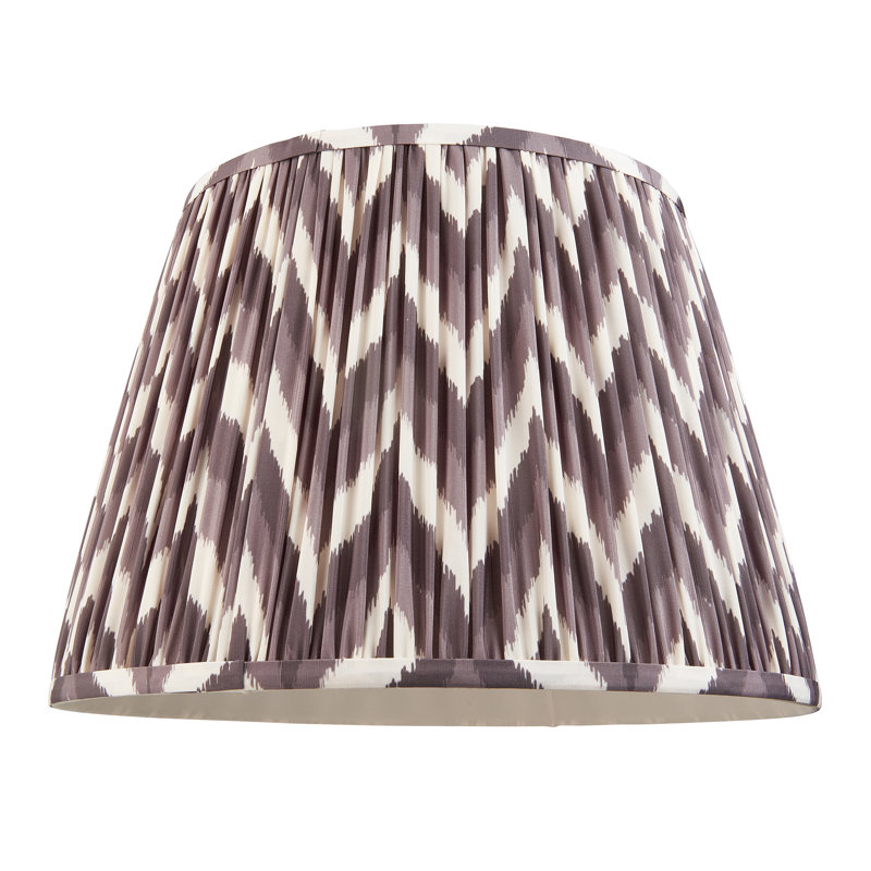 Zigzag Lamp Shade, Brown, 27.5cm H x 28cm W x 40cm D