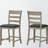 Kiko Gray Fabric and Solid Wood Counter Height Dining Chair, 40.98'' H X 19.88'' W X 21.77'' D